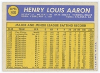 1970 Topps Hank Aaron #500
